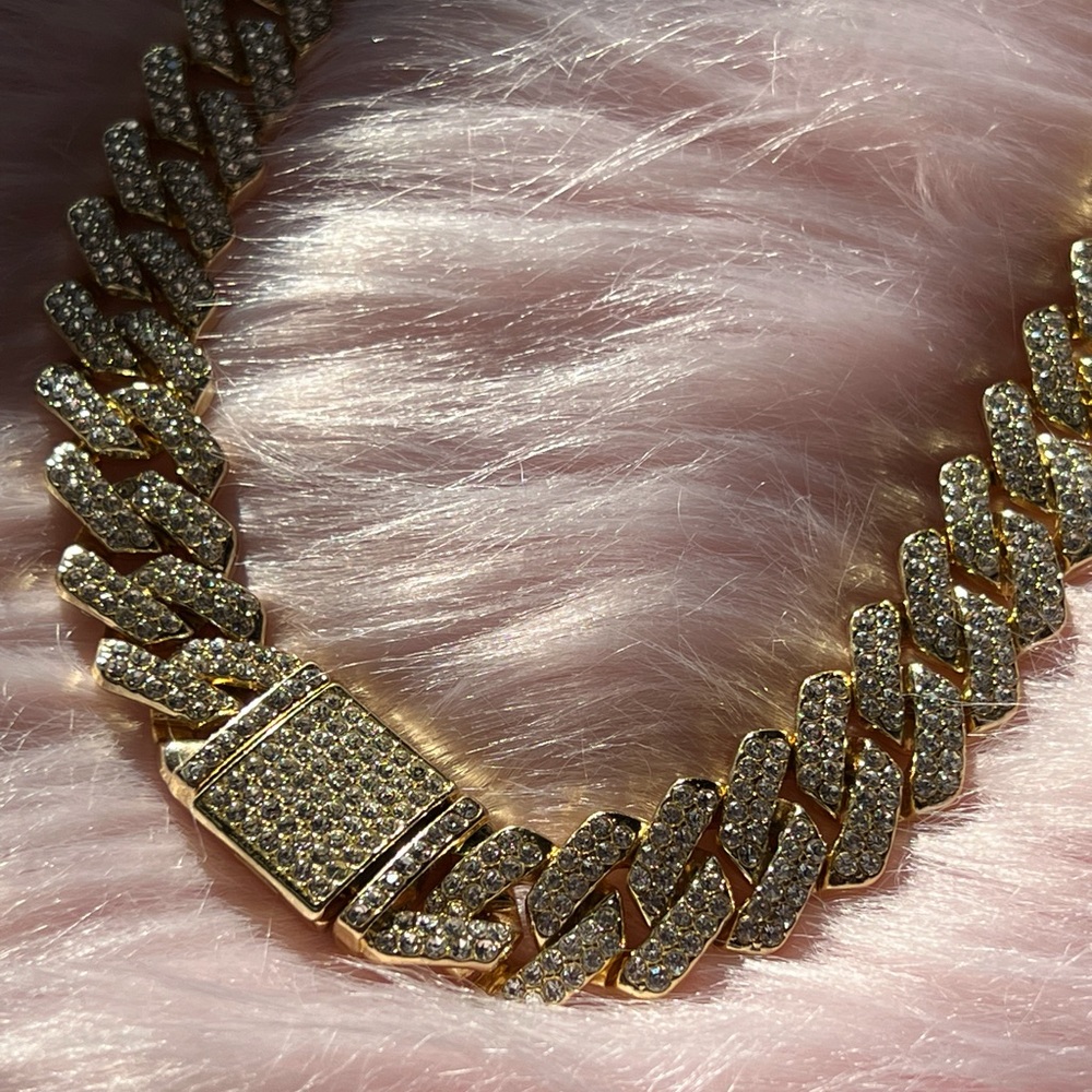 14k Gold Plated CZ Miami Cuban Chain